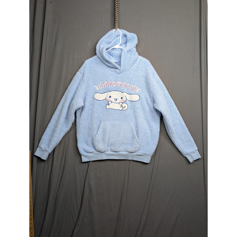 Cinnamoroll Blue Plush Sweater Hoodie Size Large